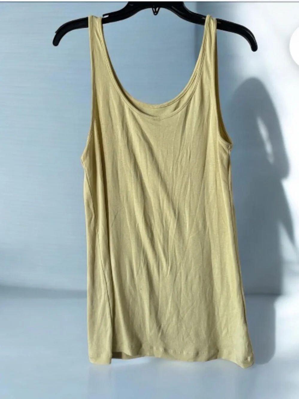A New Day Pale Yellow Scoop Neck Tank Top!